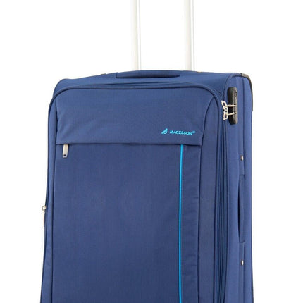 Lightweight Soft Casing Cabin Suitcase 8 Wheel Luggage Travel