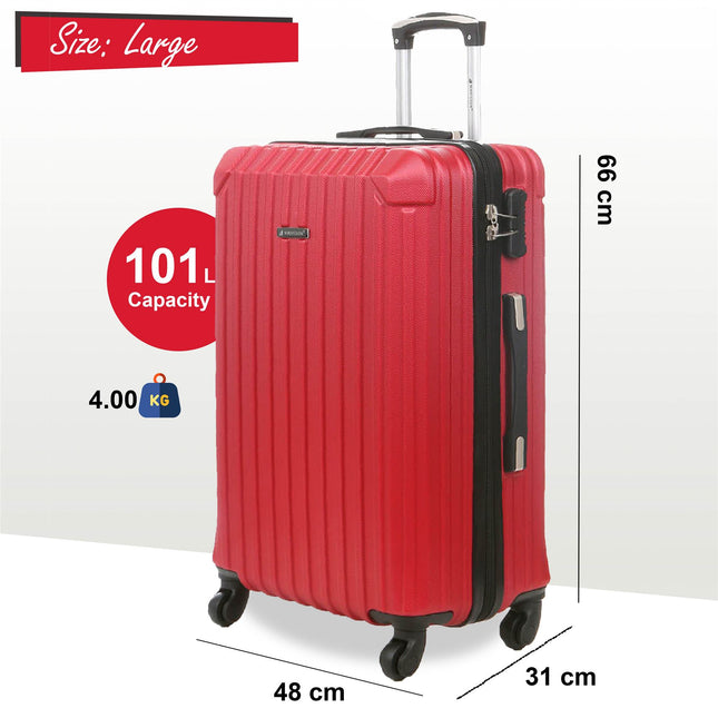 Hard Shell ABS 4 Wheels Luggage Travel Cabin Suitcase Set