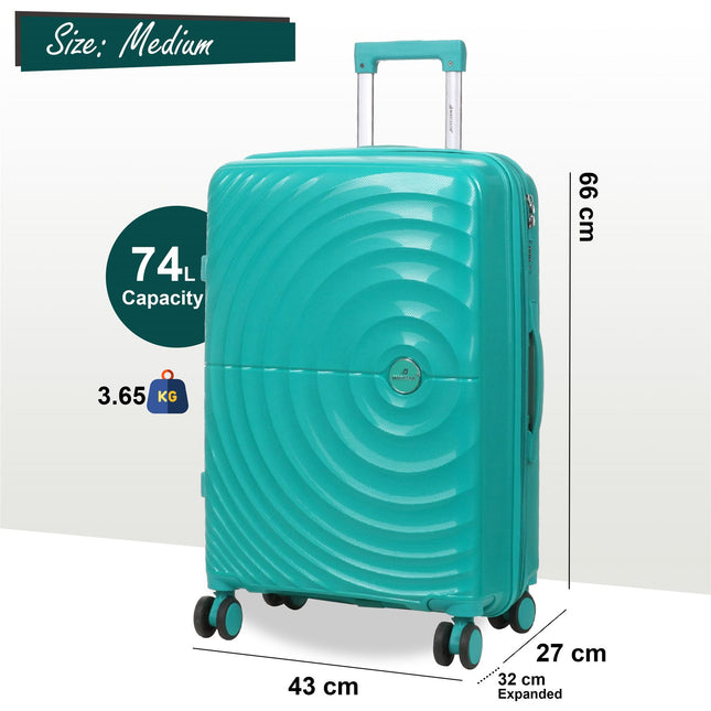 Expandable Hard Shell 8 Wheels Luggage Travel Cabin Suitcase Set