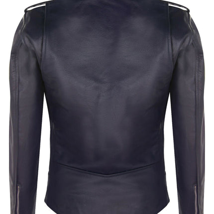 Mens Cow-Hide Black Brando Jacket -Venice