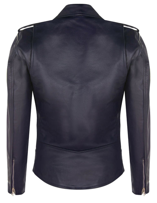 Mens Cow-Hide Black Brando Jacket -Venice