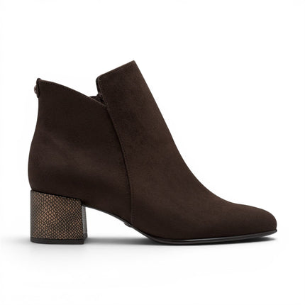 Tamaris Women's Brown Faux Heeled Ankle Boots - 25354-43
