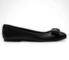 Windsorsmith Womens Black Leather Flat Shoes With Bow - Bunny