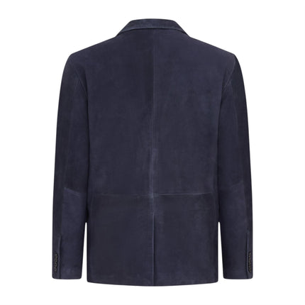 Mens Suede Blazer Jacket Soft Real Italian Leather Fitted Vintage Coat