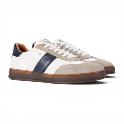 Martinelli Men's Blue Leather Sneakers Trainer Shoes - Seaford