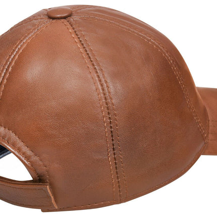 Unisex Real Nappa Leather Adjustable Golf Snapback Plain Baseball Cap Hat