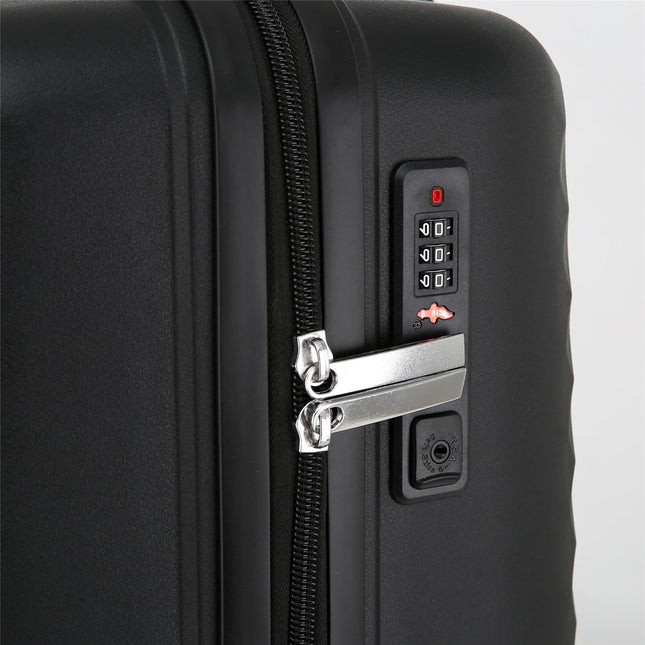 Dual 4 Wheel Robust Lightweight TSA Hard Shell Suitcase Luggage Travel Bags Set