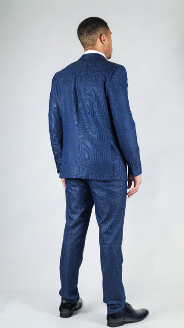 Men's Classic Blue Double Breasted 2-Piece Suit