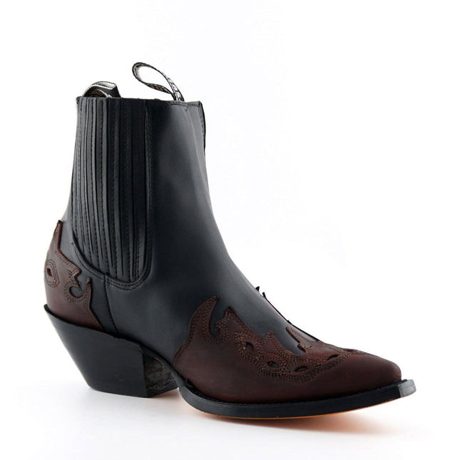 Grinders Unisex Leather Black Western Boots - Arizona Lo