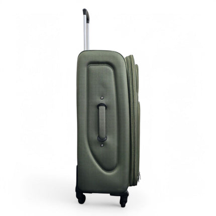 Soft Shell Lightweight Nylon Suitcase Set 4 Wheel Travel Case Holiday Bags