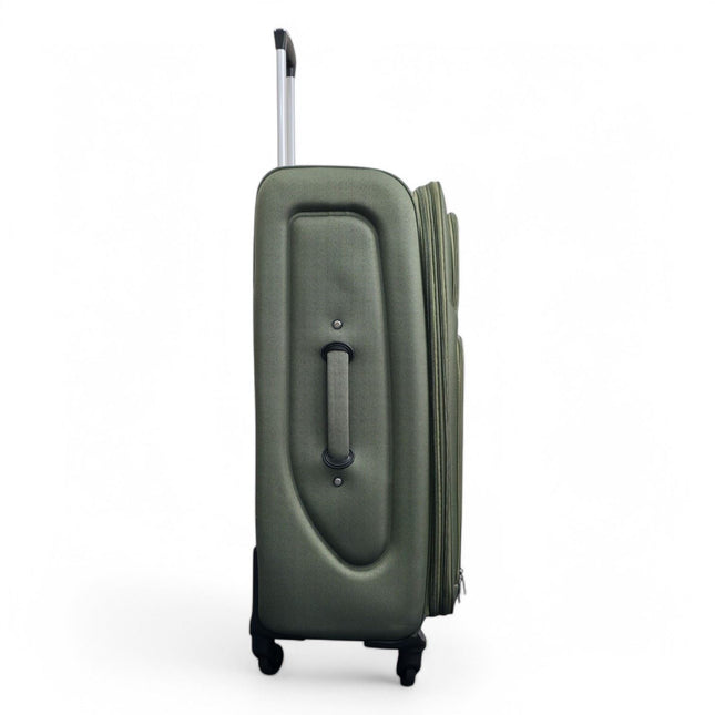 Soft Shell Lightweight Nylon Suitcase Set 4 Wheel Travel Case Holiday Bags
