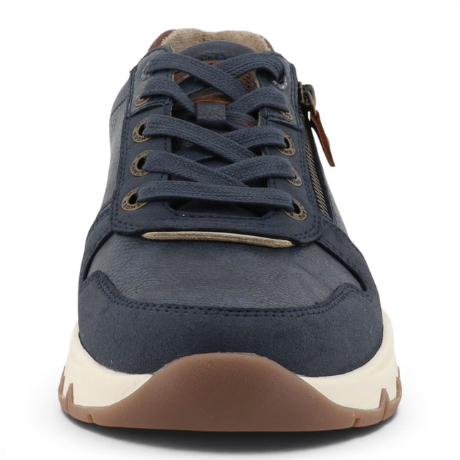 Mustang Men's Navy Faux Leather Trainer Sneakers - M0051001