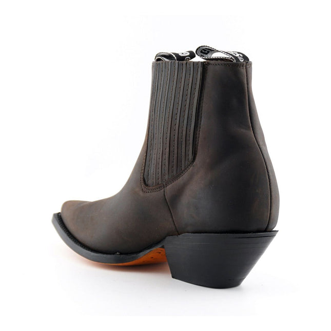 Grinders Unisex Brown Western Chelsea Boots - Mustang