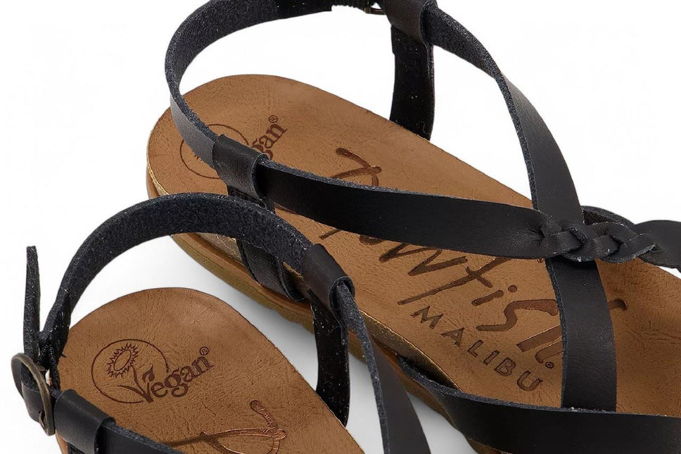 Blowfish Malibu Women's Black Strappy Buckle Sandals - Macarah B