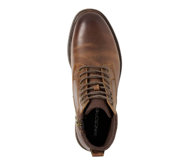 Windsorsmith Mens Brown Leather Casual Chelsea Chukka Ankle Boots - Beau