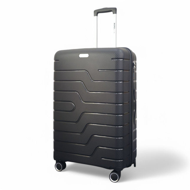 Hard Shell PP Dual 4 Wheels Luggage Travel Cabin Holiday Suitcase Set