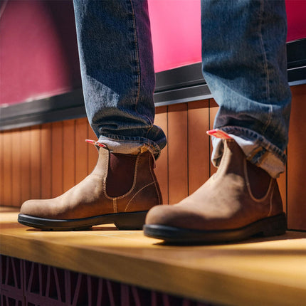Rossi 404 Mocha Brown Leather Outdoor Chelsea Boots - Spinifex