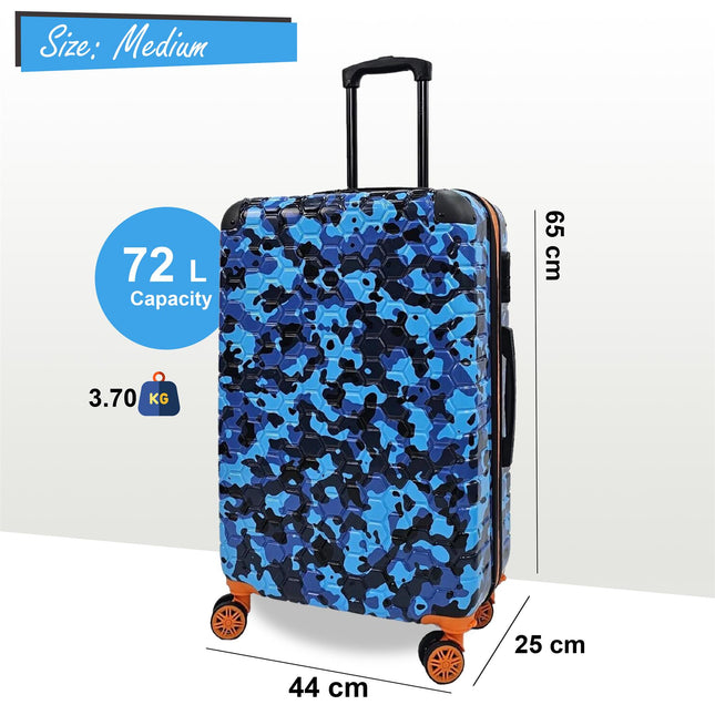 Hardshell Camo Robust ABS Suitcase Set