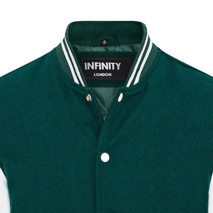 Letterman Baseball Wool Leather Varsity Bomber Jacket - Genoa