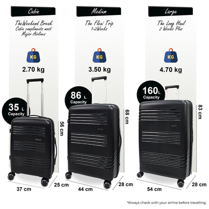 Hard Shell 4 Wheel TSA Suitcase Luggage Set