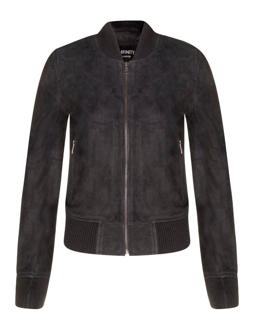 Womens MA-1 Suede Bomber Jacket-Arnhem