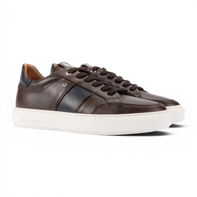 Martinelli Men's Brown Leather Sneakers Trainer Shoes - Hastings