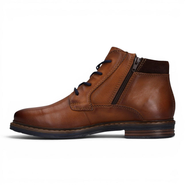 Bugatti Mens Tan Brown Leather Lace-up Chukka Ankle Boots - Rigalo Evo