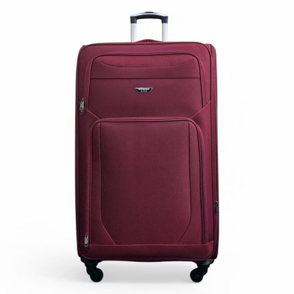 Soft Shell Lightweight Nylon Suitcase Set 4 Wheel Travel Case Holiday Bags