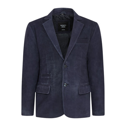 Mens Suede Blazer Jacket Soft Real Italian Leather Fitted Vintage Coat