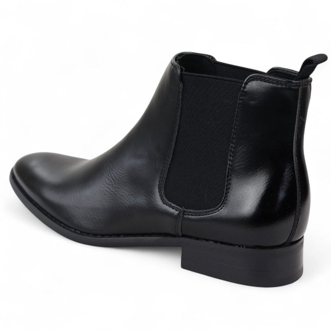 Men's Black Chelsea Slip-On Office Ankle Boots
