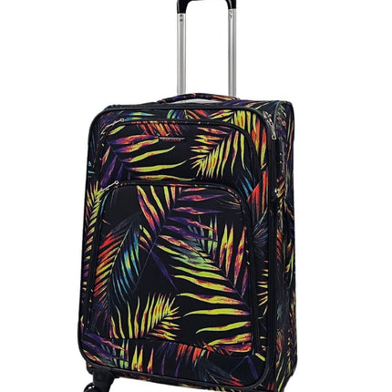 Lightweight Print Suitcases 8 Wheel Luggage Travel Soft Bags Set